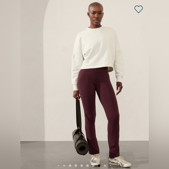 NWT Athleta Elation Straight Leg Spiced Cabernet Pant size Small - Picture 2 of 9